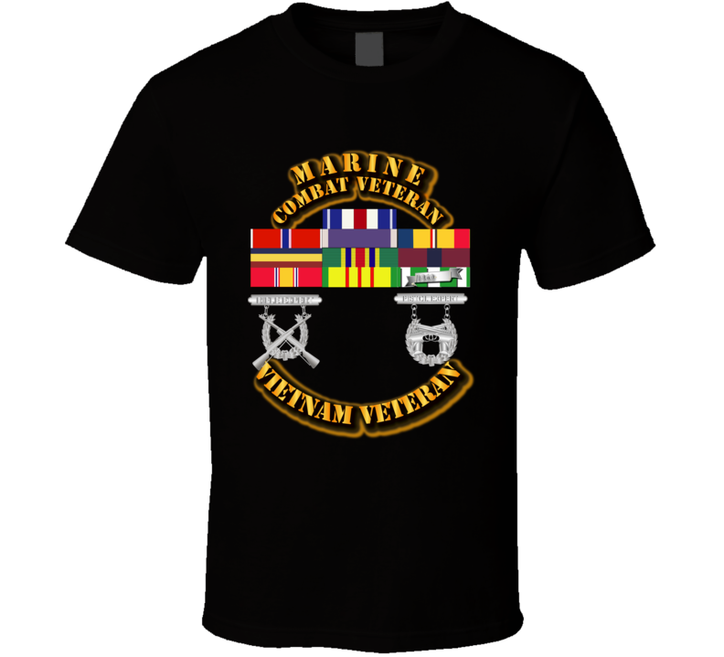 USMC - Mariine - VN - PH - CAR - PUC - Blk T Shirt