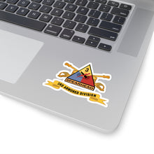 Load image into Gallery viewer, Kiss-Cut Stickers - Army  - 3rd Armored Division - SSI w Br - Ribbon X 300
