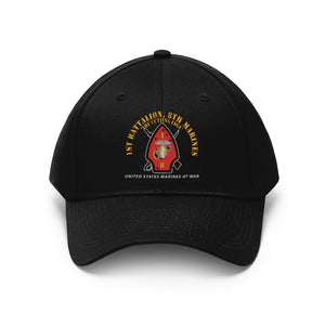 Unisex Twill Hat - USMC - 1st Bn, 8th Marines - The Cutting Edge - Marines at War - Hat - Direct to Garment (DTG) - Printed