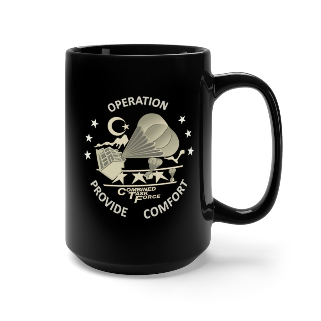 Black Mug 15oz - Army - Operation Provide Comfort wo BkGrd