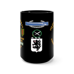 Black Mug 15oz - Army - Vietnam Combat Veteran - 2nd Battalion, 28th Infantry 1st Infantry Division