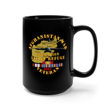 Load image into Gallery viewer, Black Mug 15oz - Army - Afghanistan War - Operation Allies Refuge - Veteran w AFGHAN SVC
