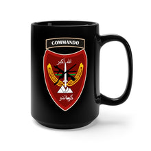 Load image into Gallery viewer, Black Mug 15oz - Afghan - Afghanistan War- ANA Commando Brigade - SSI wo Txt
