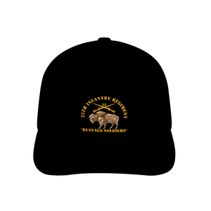 25th Infantry Regiment "Buffalo Soldiers" with Buffalo AOP Unisex Adjustable Curved Bill Baseball Hat