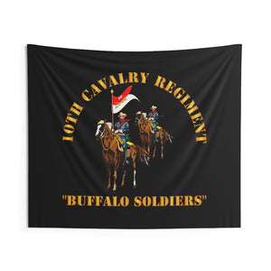 Indoor Wall Tapestries - Army - 10th Cavalry Regiment w Cavalrymen - Buffalo Soldiers