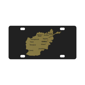 Afghan - Afghanistan Map Classic License Plate