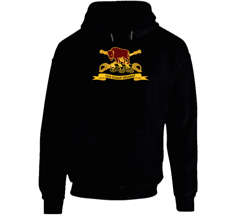 10th Cavalry Regiment w Br - Ribbon Hoodie