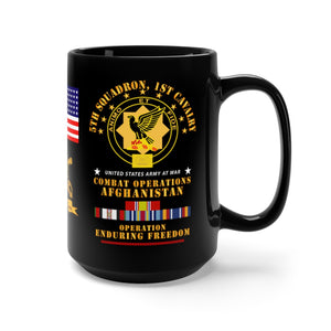 Black Mug 15oz - Army - 5th Squadron, 1st Cavalry Regiment, 25th Infantry Division, Operation Enduring Freedom, Afghanistan War