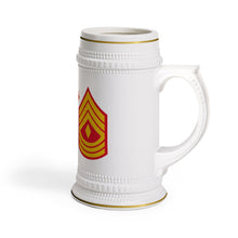 Load image into Gallery viewer, Beer Stein Mug - USMC - E8 - First Sergeant (1SG) - Retired X 300
