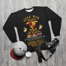 Load image into Gallery viewer, AOP Unisex Sweatshirt - USMC - Gulf War Veteran - 3rd Bn, 5th Marines w CAR GULF SVC
