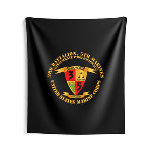 Indoor Wall Tapestries - USMC - 3rd Battalion, 5th Marines - Dark Horse