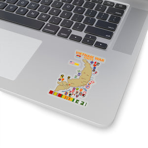 Kiss-Cut Stickers - Map - Vietnam Units - 3 wo DS