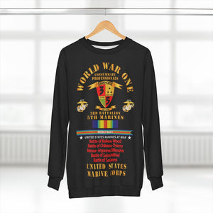 AOP Unisex Sweatshirt - USMC - WWI  - 3rd Bn, 5th Marines - w  WWI Ribbon - Streamer