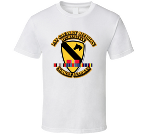 1st Cavalry Div with Afghanistan Service Ribbons Classic T Shirt