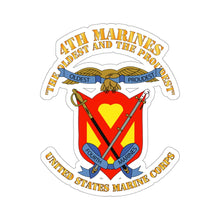 Load image into Gallery viewer, Kiss-Cut Stickers - USMC - 4th Marines Regiment - The Oldest and the Proudest
