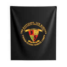 Load image into Gallery viewer, Indoor Wall Tapestries - USMC - 3rd Battalion, 5th Marines - Dark Horse
