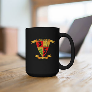 Black Mug 15oz - USMC - 3rd Battalion, 5th Marines - DarkHorse wo Txt