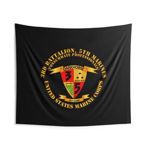 Indoor Wall Tapestries - USMC - 3rd Battalion, 5th Marines - Dark Horse