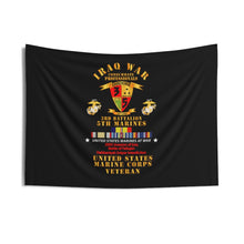 Load image into Gallery viewer, Indoor Wall Tapestries - USMC - Iraq War Veteran - 3rd Bn, 5th Marines w CAR IRAQ SVC
