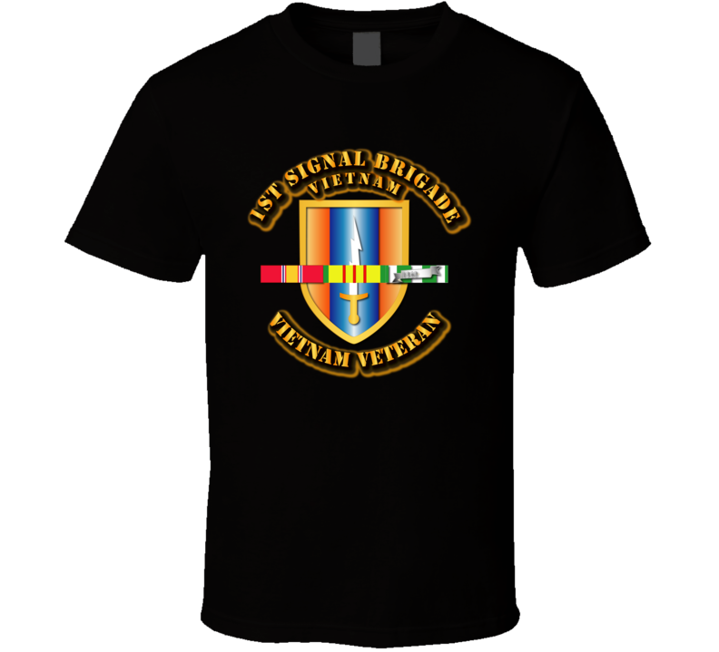 1st Signal Brigade with Vietnam Service Ribbons - T Shirt, Premium and Hoodie