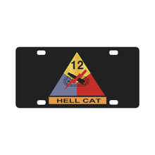 Load image into Gallery viewer, Army - 12th Armored Division - Hell Cat wo Txt Classic License Plate
