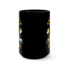 Load image into Gallery viewer, Black Mug 15oz - USMC - Korean War - 3rd Bn, 5th Marines w KOREA SVC
