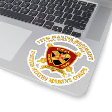 Load image into Gallery viewer, Kiss-Cut Stickers - USMC - 12th Marine Regiment - Thunder and Steel
