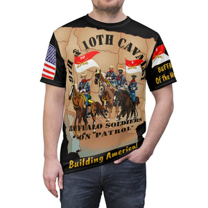 All Over Printing - Army - 9th and 10th Cavalrymen - Buffalo Soldiers - Building America - Protecting Borders!