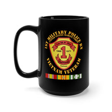 Load image into Gallery viewer, Black Mug 15oz - USMC - 1st MP Battalion - Vietnam Veteran
