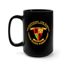 Load image into Gallery viewer, Black Mug 15oz - USMC - 3rd Battalion, 5th Marines - Dark Horse
