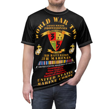 Load image into Gallery viewer, Unisex AOP Cut &amp; Sew Tee - USMC - WWII  - 3rd Bn, 5th Marines - w PAC SVC
