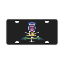 Load image into Gallery viewer, Army - 10th Mountain Division - SSI w Ski Branch - Ribbon X 300 Classic License Plate
