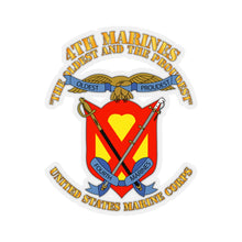 Load image into Gallery viewer, Kiss-Cut Stickers - USMC - 4th Marines Regiment - The Oldest and the Proudest
