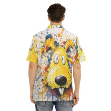 Load image into Gallery viewer, Painted Tree Dog - All-Over Print Men&#39;s Hawaiian Shirt With Button Closure
