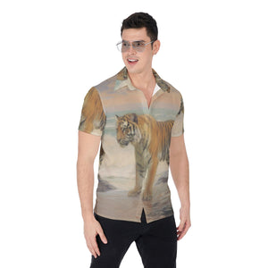 Painted Tree - Tiger Stance - All-Over Print Men's Shirt