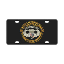 Load image into Gallery viewer, SOF - 5th SFG - Airborne Badge - Vietnam Classic License Plate
