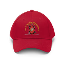 Load image into Gallery viewer, Unisex Twill Hat - USMC - 1st Bn, 8th Marines - The Cutting Edge - Marines at War - Hat - Direct to Garment (DTG) - Printed
