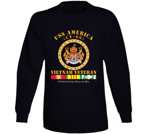 USS America (CV-66) - Vietnam Vet with Vietnam Service Ribbons Classic, Hoodie, and Long Sleeve