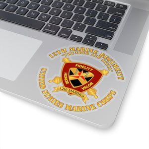 Kiss-Cut Stickers - USMC - 12th Marine Regiment - Thunder and Steel