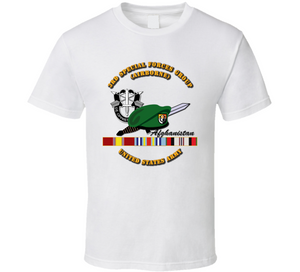 3rd SFG DUI, Beret, Dagger - US Army - Afghanistan Ribbons T Shirt