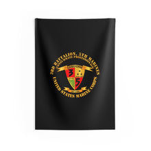 Load image into Gallery viewer, Indoor Wall Tapestries - USMC - 3rd Battalion, 5th Marines - Dark Horse
