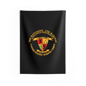 Indoor Wall Tapestries - USMC - 3rd Battalion, 5th Marines - Dark Horse