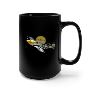 Black Mug 15oz - Army Air Corps P-51 Mustang wo AAC X 300