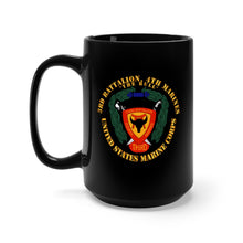 Load image into Gallery viewer, Black Mug 15oz - USMC - 3rd Battalion, 4th Marines - The Bull
