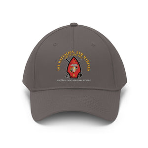 Unisex Twill Hat - USMC - 1st Bn, 8th Marines - The Cutting Edge - Marines at War - Hat - Direct to Garment (DTG) - Printed