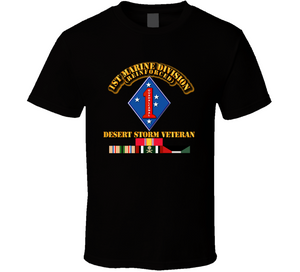 USMC - 1st Marine Division, Desert Storm Veteran - T Shirt, Hoodie, and Premium