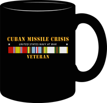 Load image into Gallery viewer, Navy - Cuban Missile Crisis with National Defense Medal, Armed Forces Expeditionary Medal, Cold War Service Medal Ribbons - Mug
