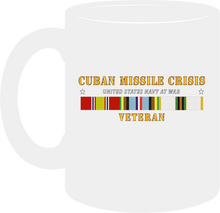 Load image into Gallery viewer, Navy - Cuban Missile Crisis with National Defense Medal, Armed Forces Expeditionary Medal, Cold War Service Medal Ribbons - Mug
