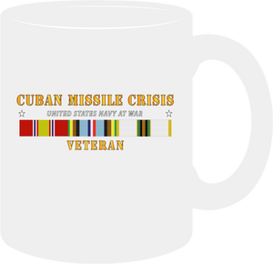 Navy - Cuban Missile Crisis with National Defense Medal, Armed Forces Expeditionary Medal, Cold War Service Medal Ribbons - Mug