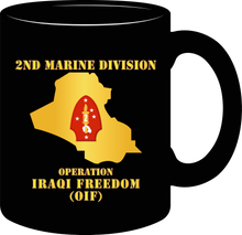 Load image into Gallery viewer, United States Marine Corps - 2nd Marine Division - Operation Iraqi Freedom with Map - Mug
